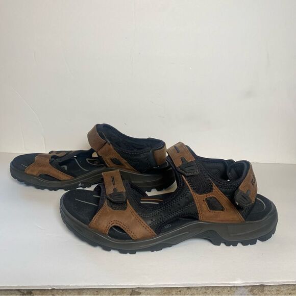 Ecco Yucatan Brown/Black Sandals Size 11 main image 7